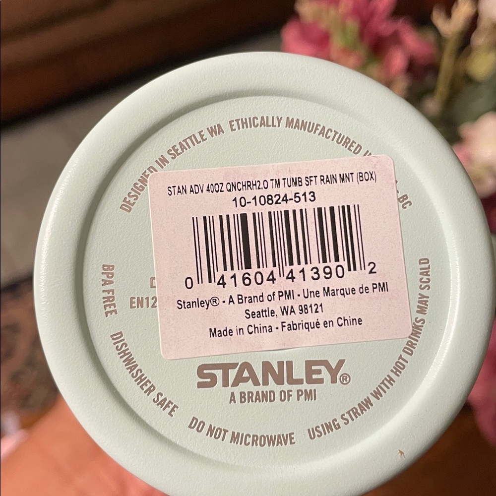 Mint and Bloom soft rain 40 ounce Stanley Quenchers - Picture 6 of 8